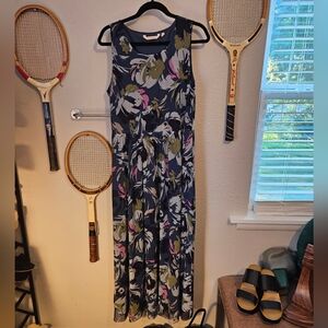 Soft Surroundings Large Floral Maxi Dress Chiffon